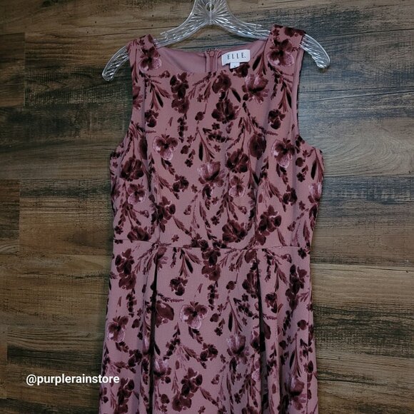 ELLE Floral Fit & Flare Dress M Coquette Ethereal Fairycore Gardencore Country - Picture 2 of 9